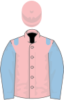 Pink, light blue epaulets and sleeves