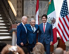 President Joe Biden, President Andrés Manuel López Obrador and Prime Minister Justin Trudeau in Mexico City; January 2023.