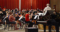 West-East Divan Rehearse. Under the lead of Daniel Barenboim, in Pilas, Sevilla, Spain, 07-25-2005.