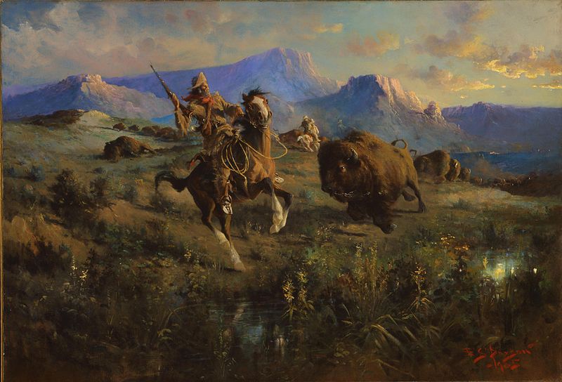 File:Edgar Samuel Paxson - Buffalo Hunt.jpg