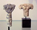 Two female figurines discovered in Girsu (dated to the Ubaid 4 phase c. 4700 – c. 4200 BCE). Currently in the Louvre Museum.