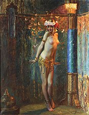 Danco de Salomeo aŭ La oraj papilioj. Pentraĵo de Gaston Bussière.