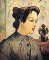 La femme au chignon (attribué à Gauguin) signed and dated 1886 (Wildenstein 1963, no. 163), "not catalogued" in the revised edition