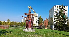 Székely monument and gates in Vértó Park, Szeged