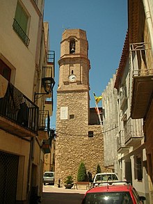 A torre d'a ilesia de Vandellòs