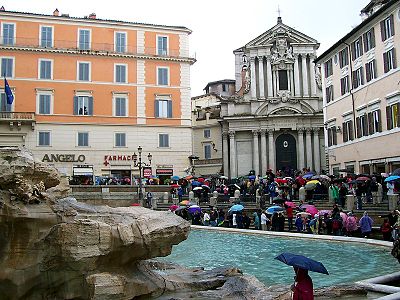 Vista a partir da Fontana di Trevi