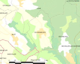 Mapa obce Schoenbourg