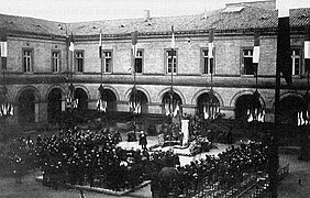 Inauguration du monument Laulanié à l'ancienne école vétérinaire de Toulouse en 1911