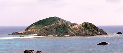 Ri Island viewed from Tokashiki, Okinawa; January 2020.jpg