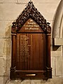 Plaque of life members of St. Joseph's Cathedral Choir. July 2023