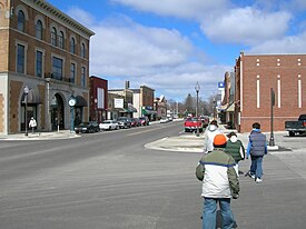 Looking north along N. Elm Street