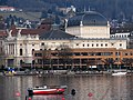 The opera house and Bernhardtheater, seen from Lake Zurich