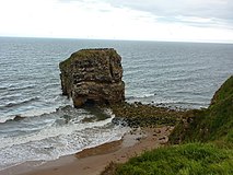 Picture of Marsden Rock in 2011, 14 years after the collapse of the arch and demolition of the smaller stack.