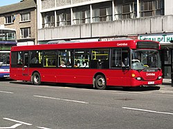 A Centrebus Scania OmniCity in Leicester city centre.