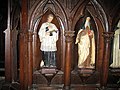 Niches de l'autel de la Vierge (statues de saint Louis de Gonzague et de sainte Thérèse)