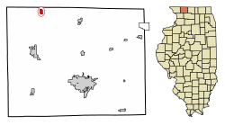 Location of Winslow in Stephenson County, Illinois.