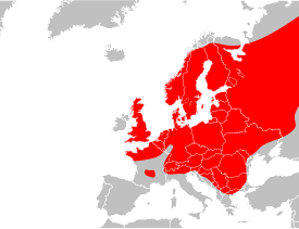 Kyyn levinneisyys Euroopassa.