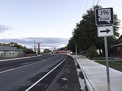 View along SR 396 near the north edge of Lovelock looking northbound