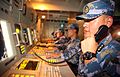 Weapon control station of Chinese Navy Ship Hengshui (572)