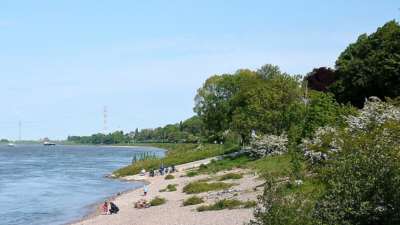 File:Düsseldorf-Bockum Rheinufer.jpg