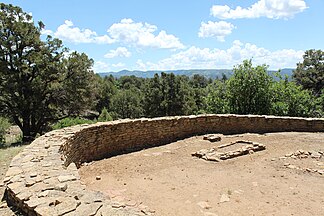 Great Kiva at Chimney Rock in the San Juan Mountains of Southwestern Colorado. It is said to have been built by the Ancient Pueblo peoples.