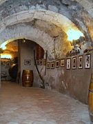 Wine Storage in an Underground Wine Cave in Aranda de Duero