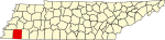 State map highlighting Fayette County