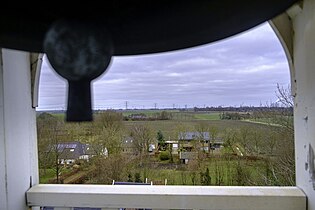 Uitzicht vanuit de toren van de kerk van het dorp