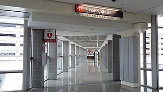 Walkway to the parking garage