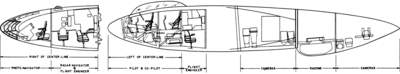 cross section drawing of the Northrop YB-35B