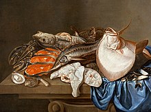 Isaac van Duynen - Still life with fish on a table.jpg