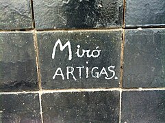 Miró Artigas signature at Barcelona Airport Mural.JPG