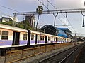 Harbour Line station under construction at Goregaon