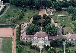 Aerial view of manor in Kenderes