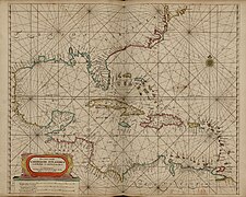 Pas caerte vande Caribische eylanden vande Barbados tot aende Bocht van Mexico. R 2= 22. Pièce 52.jpg