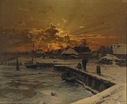 Fishing Village in Wintertime