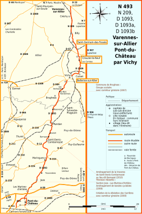 Carte de la route.