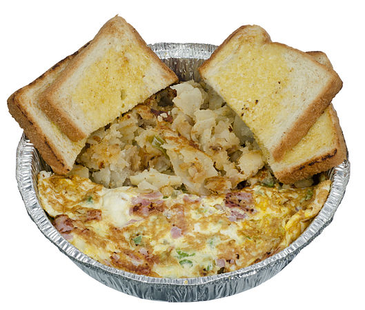 Diner to-go western omelette breakfast