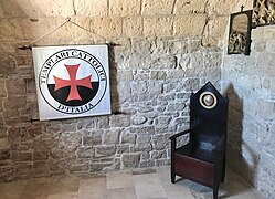 Interior of the Templar Church (banner and chair) - 18th September