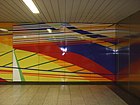 Gerhard Richter & Isa Genzken, Wall-art in underground, Duisburg, 1980-92, in colorful enamel plates