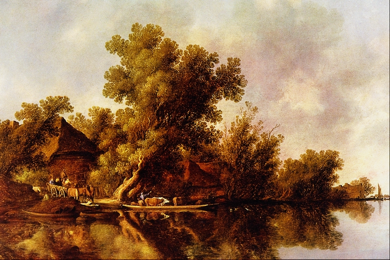 File:Landscape with Ferry - Jacob van Ruysdael.png