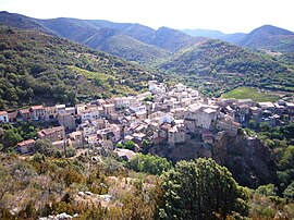 A view of the village from the rock of Bade