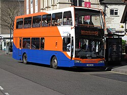 Centrebus Scania / Optare Olympus in Leicester.