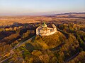 * Nomination Aerial view on castle in Olesko, Ukraine. --Rbrechko 16:17, 30 October 2024 (UTC) * Promotion Nice photo but external walls of castle appear to be leaning out suggesting PC required. --Scotch Mist 17:19, 30 October 2024 (UTC)  Info I replaced it with a version with fixed verticals. --Rbrechko 14:31, 2 November 2024 (UTC)  Support Good quality. --Scotch Mist 06:37, 4 November 2024 (UTC)