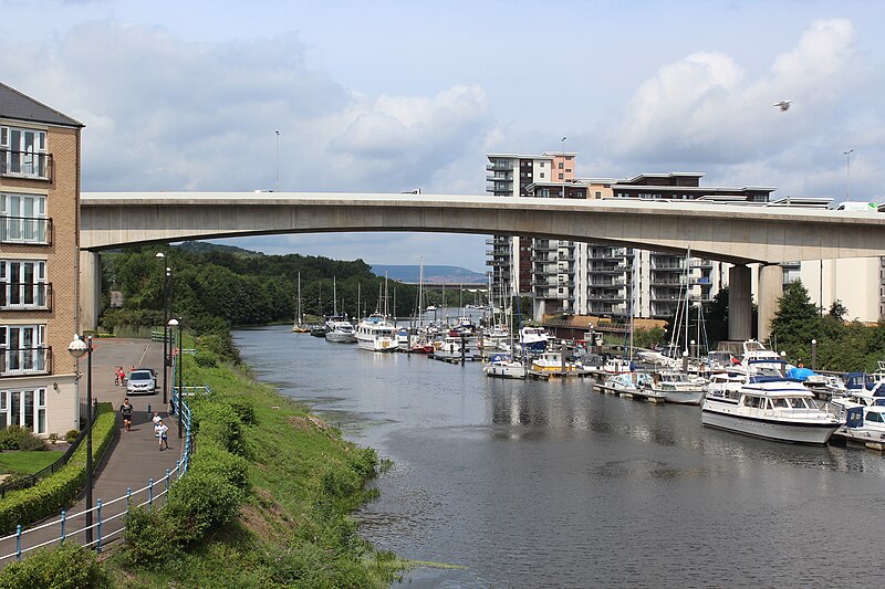 File:A4055 road bridge, Ely River - geograph.org.uk - 5889222.jpg