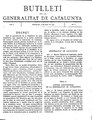 1r núm. del Butlletí de la Generalitat de Catalunya (3 maig 1931)