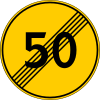 3.25.2 End of the maximum speed limit zone (temporary)