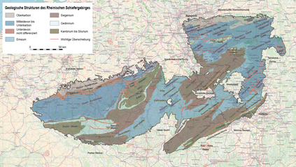 Geologische Strukturen des Rheinischen Schiefergebirges