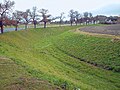 Angolo della fortezza di Lauriaco con ampio fossato.