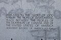 Inscription in front of the Nancy Brown Peace Tower